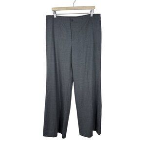 Lauren Ralph Lauren Grey Wool Blend Wide Leg Pants Size 12 NWT